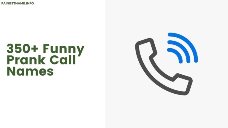 Funny Prank Call Names